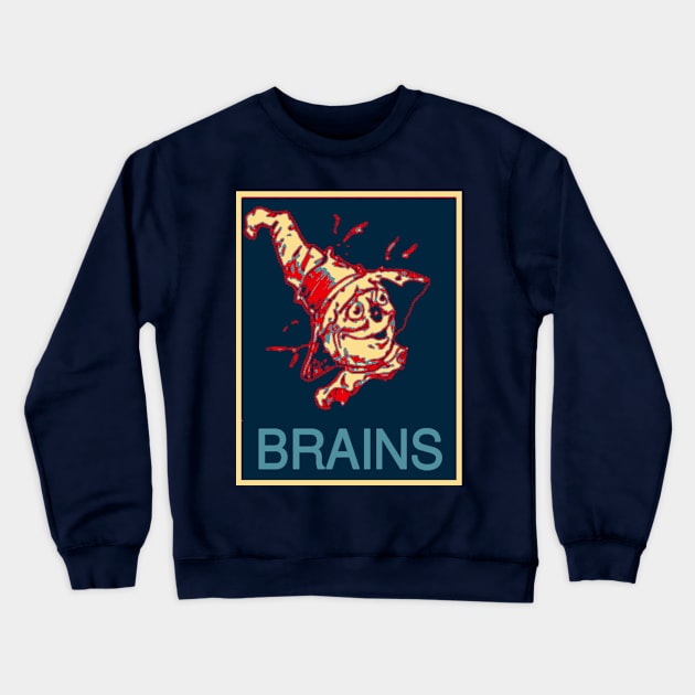 A Vote For Brains Crewneck Sweatshirt by Yellowonder